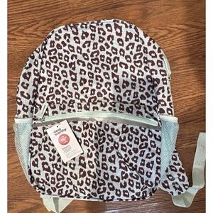 Deal worthy Teal & Leopard Print Backpack - Fits 15 In. Laptop NWT